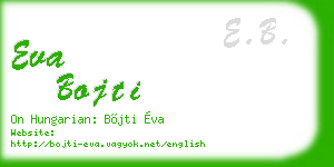 eva bojti business card